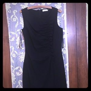 Black CK semi formal dress with ruffle